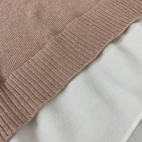 Calvin Klein Sweater Womens Sz 2X Lagenlook Preppy V Neck Peach Officecore Basic - Picture 9 of 11